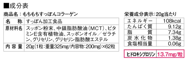 もちもちすっぽんコラーゲン１００円